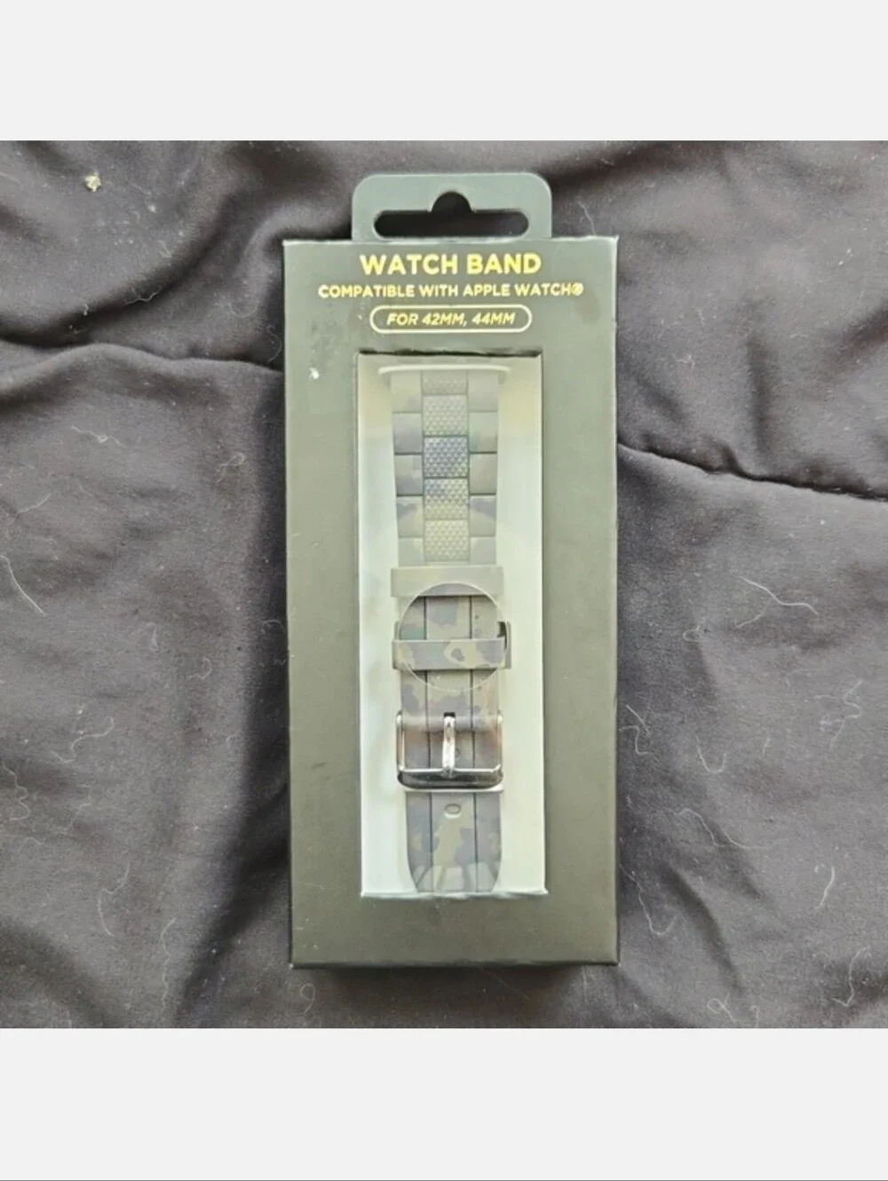 Apple Watch Compatible Camouflage Silicone Watch Band - For 42mm/44mm